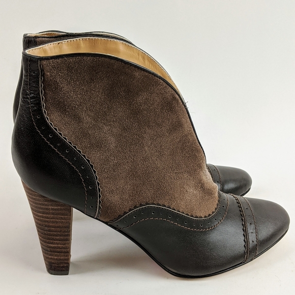 Sundance Hampstead Brown Suede Booties | Women’s 9.5 | Slip-On Ankle Boots - Picture 11 of 14